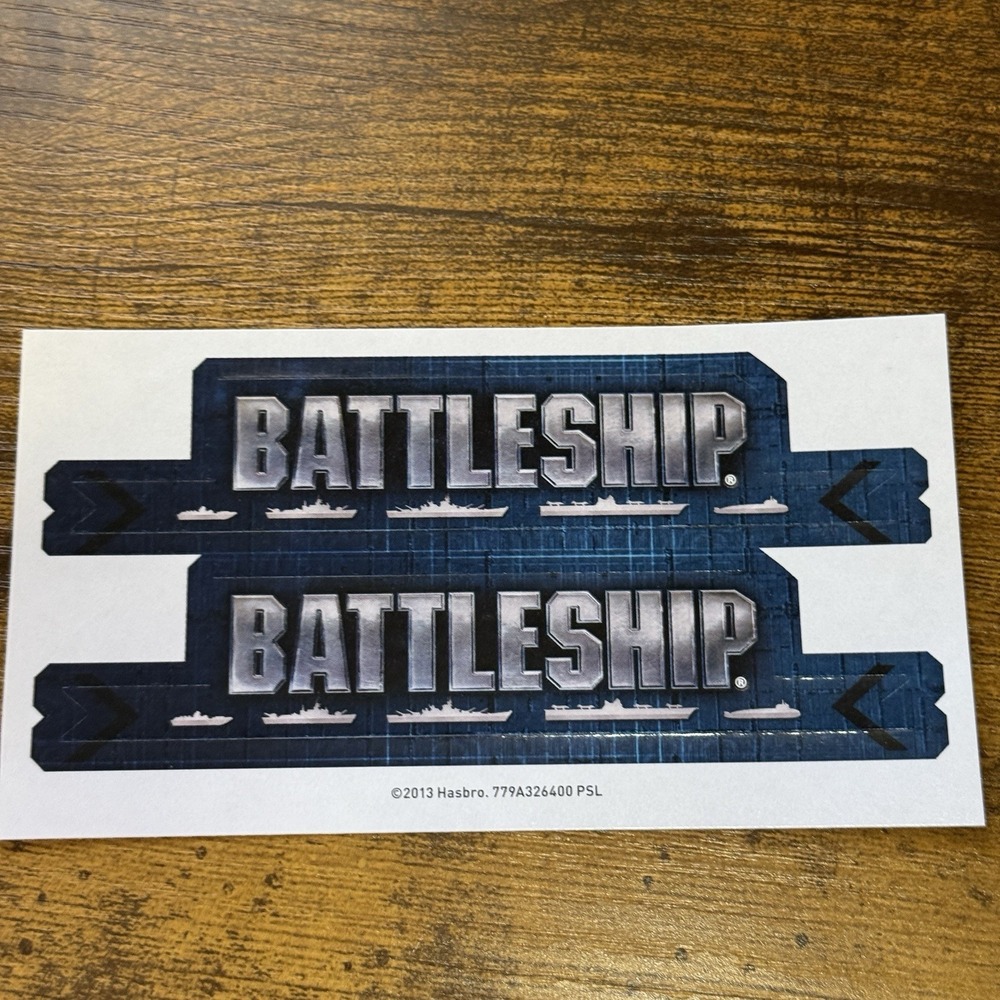 2012 Battleship Game Stickers Decals Board - Replacement Parts Hasbro Laptop Fun